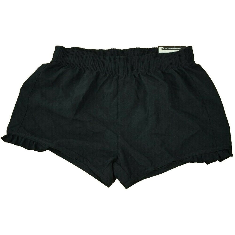 ORageous Girls XL Solid Black Boardshorts New with tags